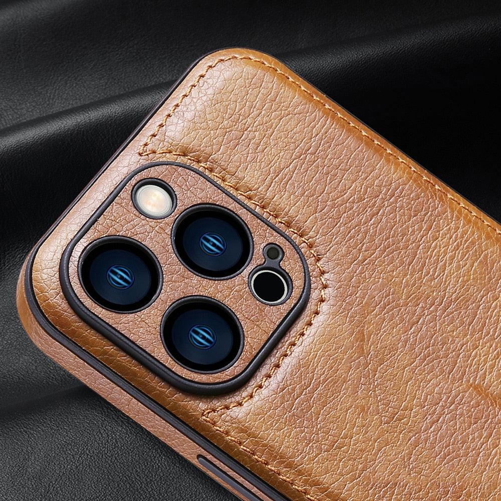 Luxury PU leather Phone Case For iPhone 14 13 Pro Max 12Pro 11Pro Max 13 12 Pro XS MAX XR X SE 7 8 plus Fashion Back Cover Leather Back Case for iPhone 14 Pro Shockproof Cover for iPhone