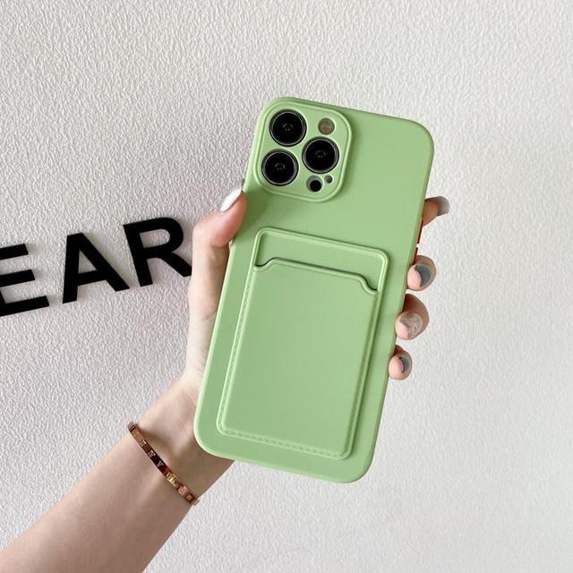 White Luxury Card Holder Phone Case for iPhone 13 12 Pro Wallet Soft Back Cover Shockproof Cute Protective Case for iPhone Cute Case With Card Holder