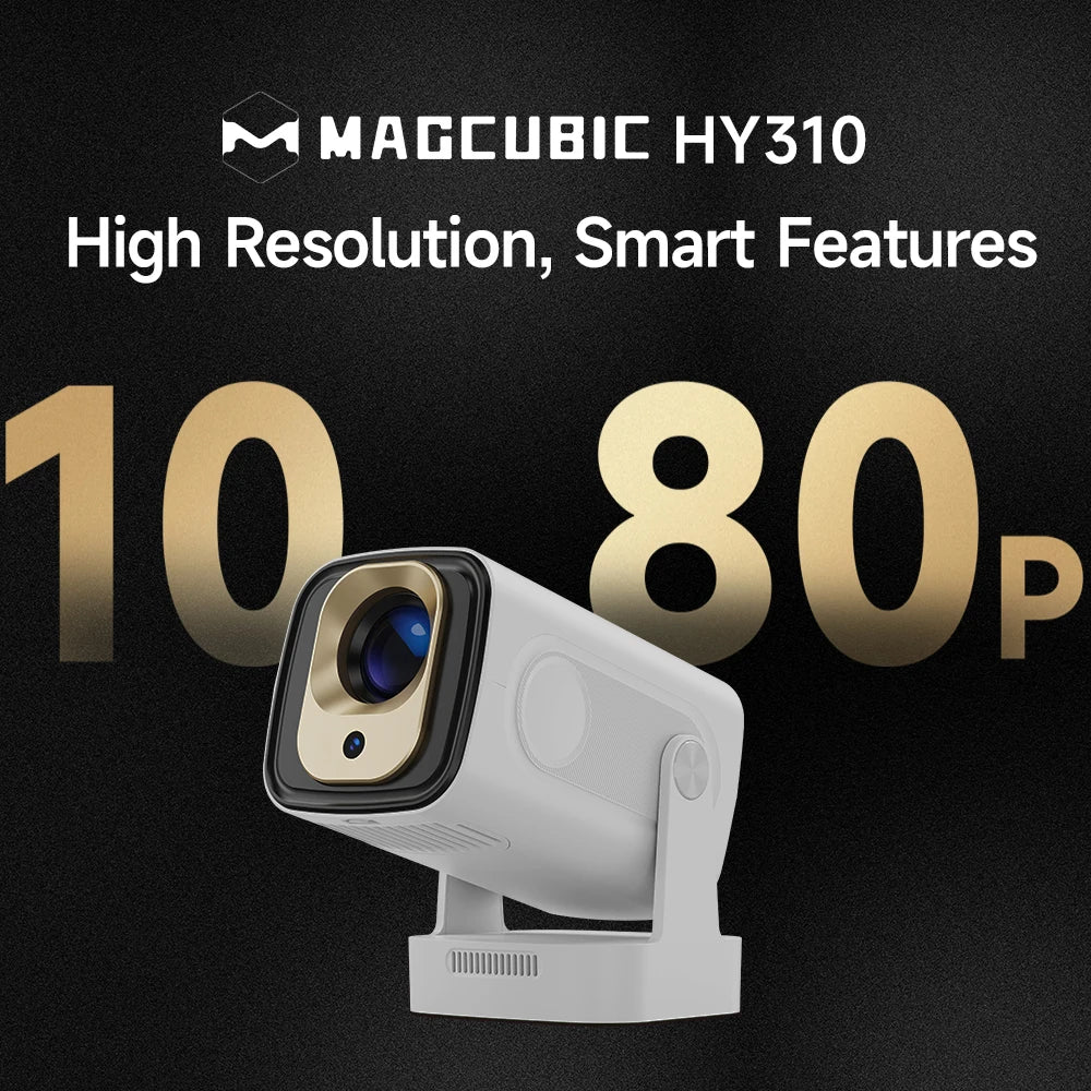 Magcubic HY310 Home Projector 1080P Mini Projector 4K AF Native 5W Speaker Air Mouse Voice Assistant Upgrated 330ANSI Android11