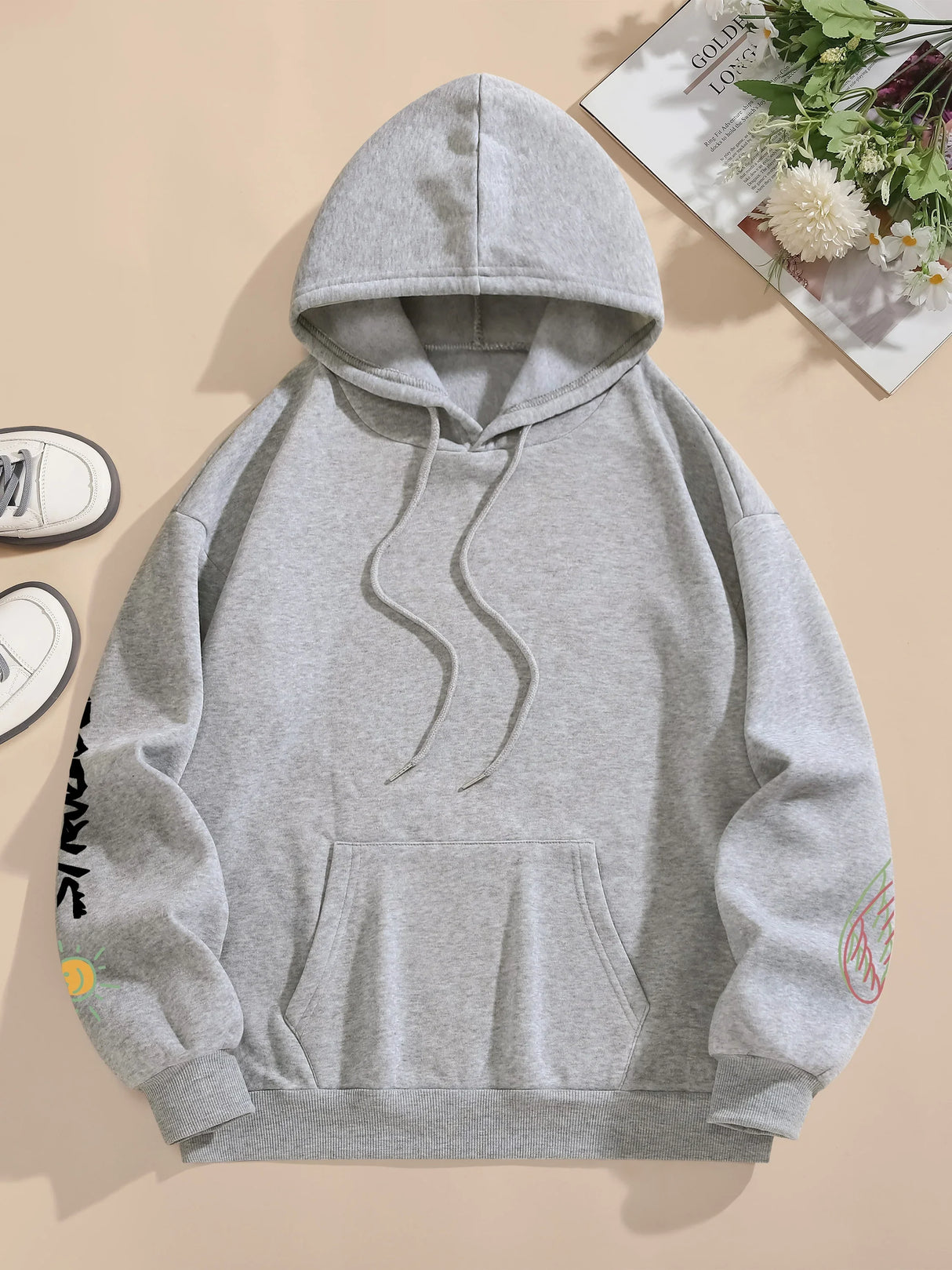 Cozy Couple Style Personalized Bear Print Hoodie