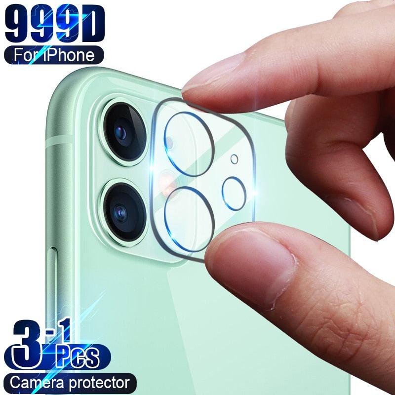 3PCS Camera Lens Screen Protector for iPhone 11 12 Pro Max 13 Mini Camera Glass for iPhone XR XS X 7 8 Plus 6 6S SE 2020 Glass Lens Scratch Resistant Tempered Glass