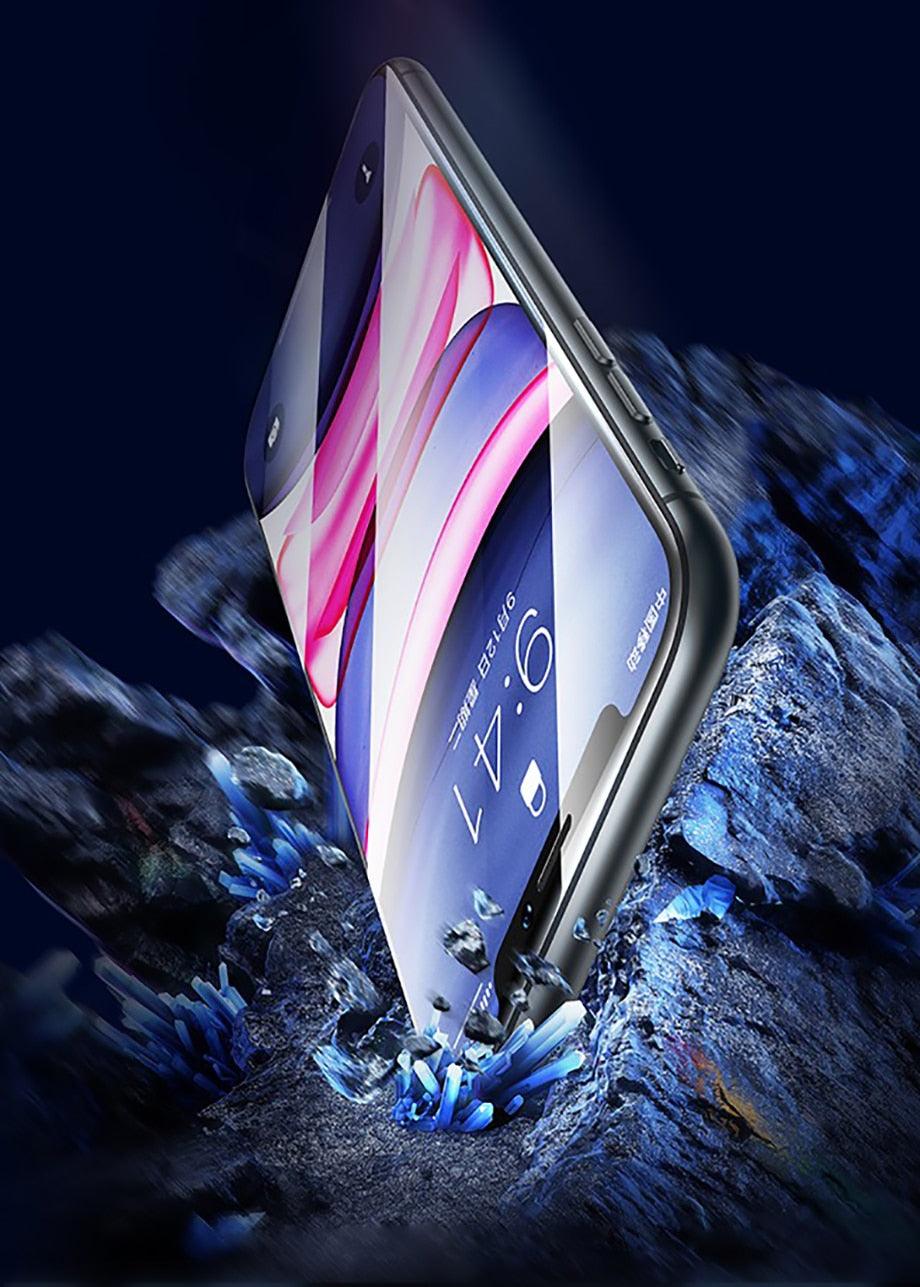 80D Full Protective Glass For iphone 6 7 8 Plus X Xr Xs Max SE Tempered Screen Protector iPhone 11 12 13 Pro Max Mini Glass Film Screen Protector with Full-Coverage, Easy Installation Frame
