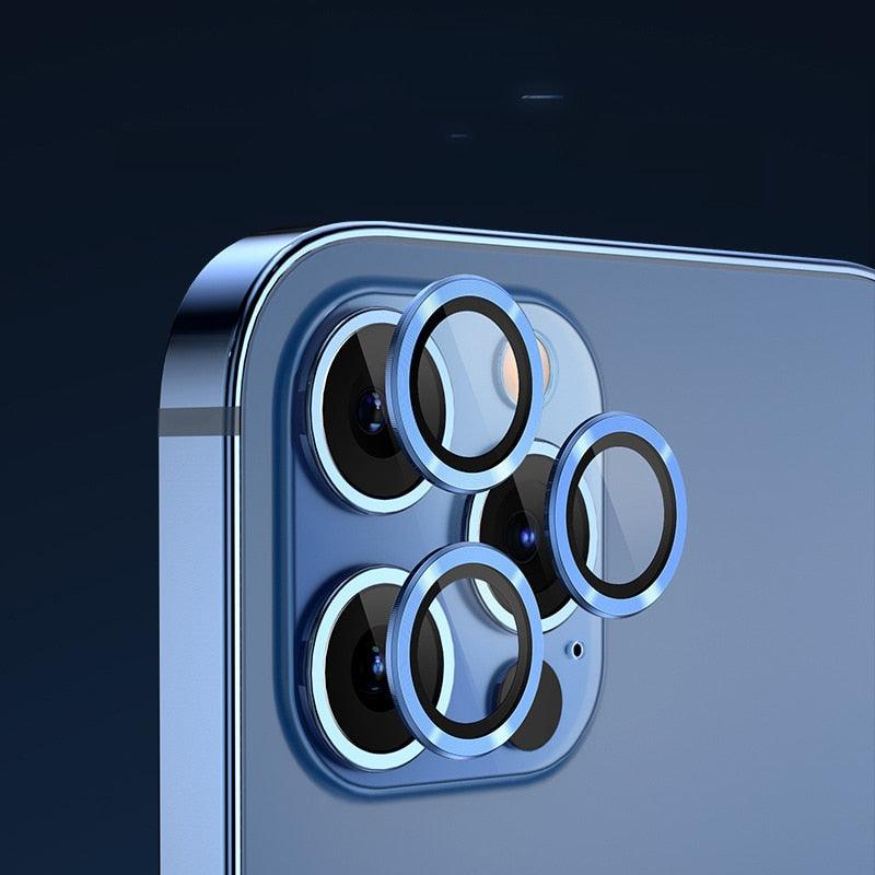 Camera Lens Protector for iPhone 14 Pro Max Plus 13 12 Mini 14Pro iPhone14 13Pro 14Plus 12Pro Glass Protection Protective Film Metallic Camera Ring Lens Protector with Glass Cover
