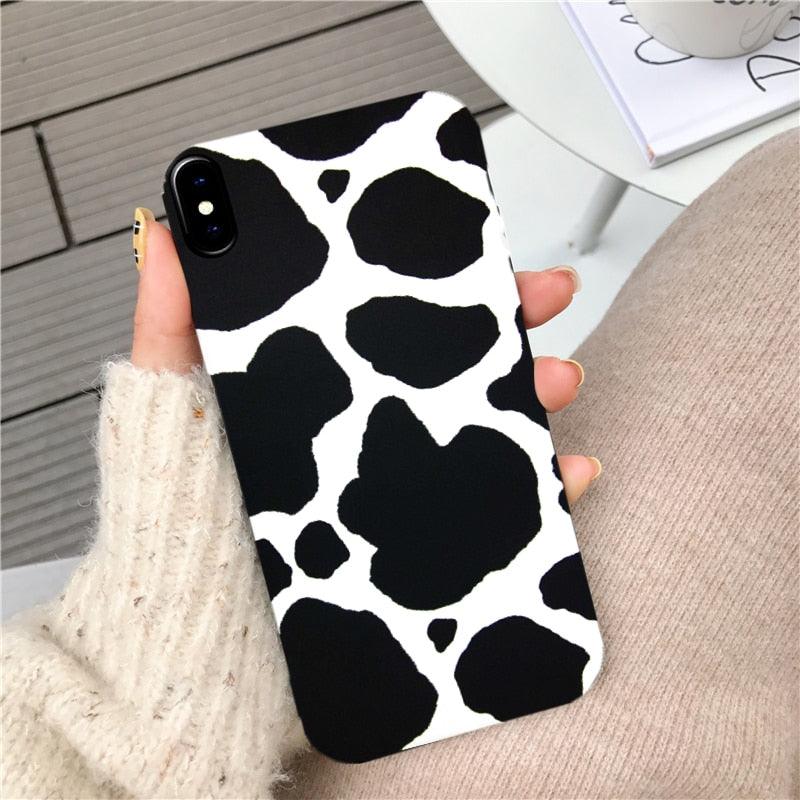 Slim Fit Lightweight Black White Print Silicone Case For iPhone 11 Pro 7 8 Plus X XR XS Max iphone 11 Cell Phone Case Cover White Black Pattern Print Silicone Unisex Case