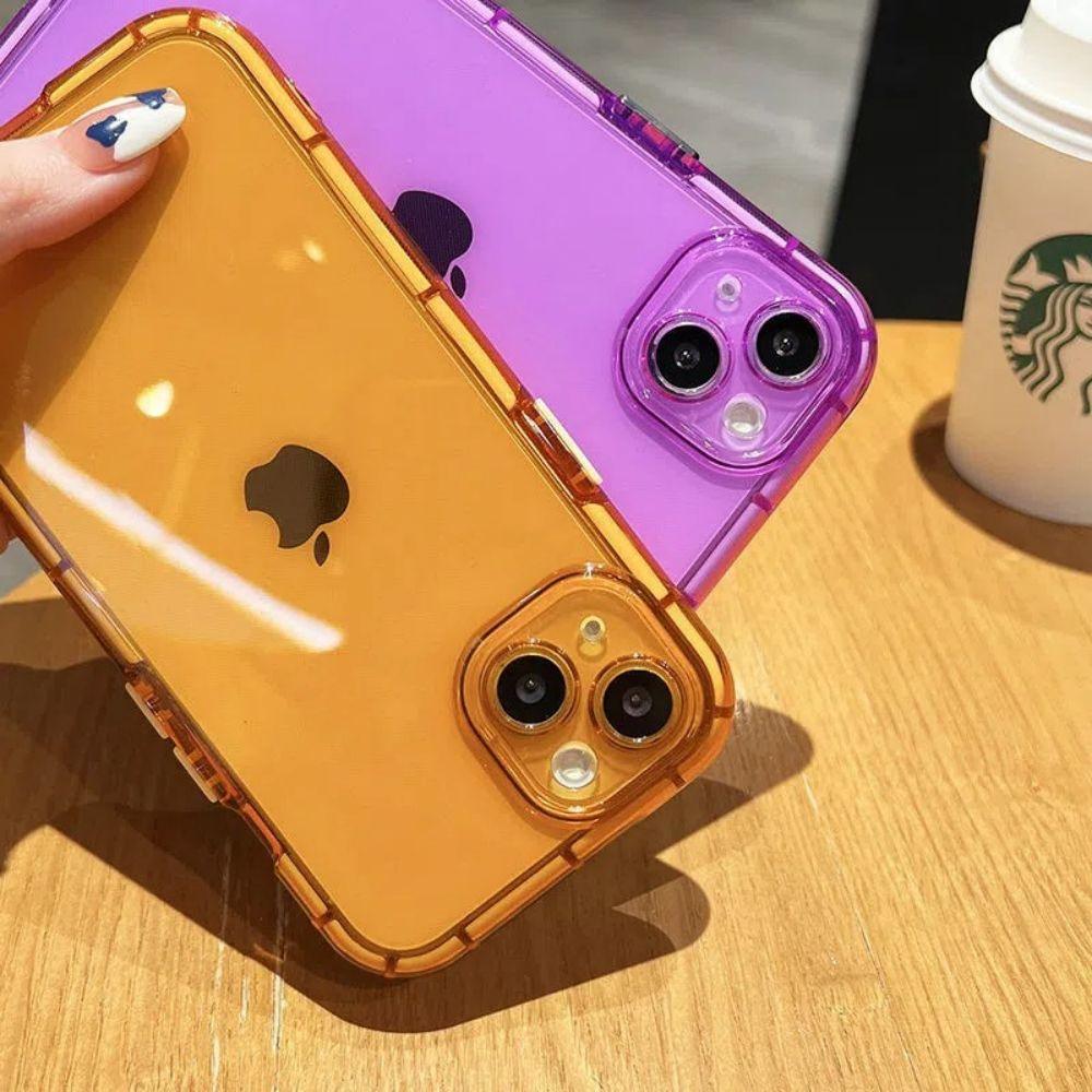 Luxury Fluorescence Phone Case For iPhone 13 14Pro Max 14 Plus Shockproof Clear Soft Silicone Cover Shockproof Thin Transparent Case Drop Protection for iPhone