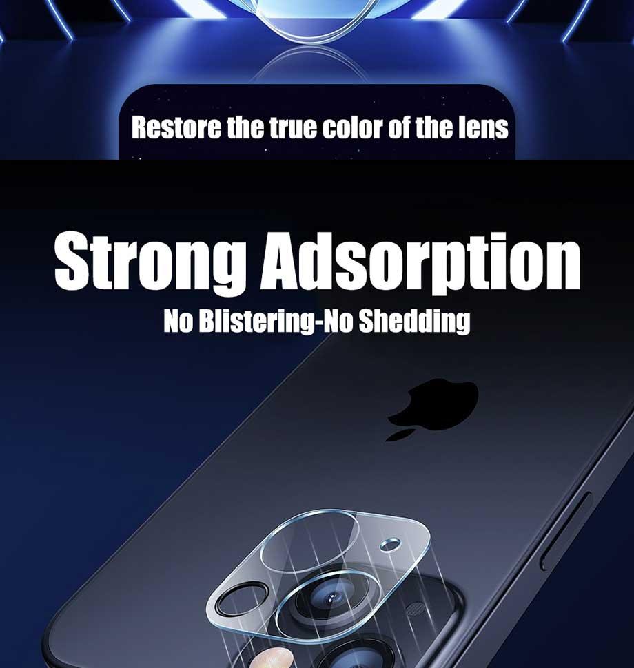 4Pcs Back Lens Glass Protectors for IPhone 13 14 Pro Max 12 Mini X XR Camera Protective Glass on iPhone 11 PRO XS MAX 14 Plus Camera Lens Protector Full Coverage Anti-Spy Tempered Glass Film 9H Hardness Upgrade Edge Protection