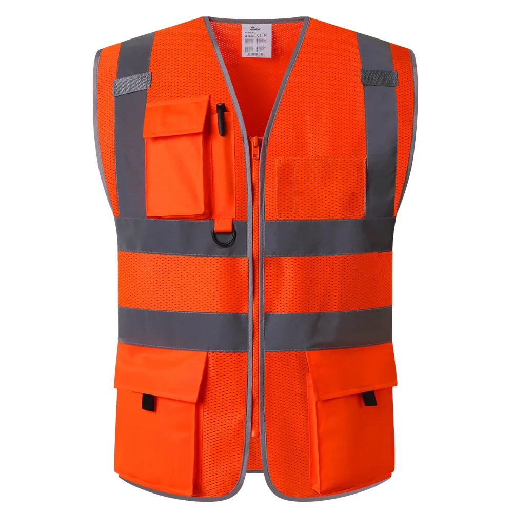 Reflective Safety Vest Breathable Durable Engineer