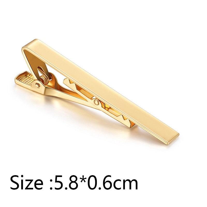 Simple Tie Clip Men Metal Copper Necktie Bar Clip Gold Silver Black 3 Bright Colors Best Gifts For Your Father Lover And Friends Simple Classic Bar Clasp Practical Necktie Accessories Fashion Men Tie Clips Luxury Clothing Jewelry