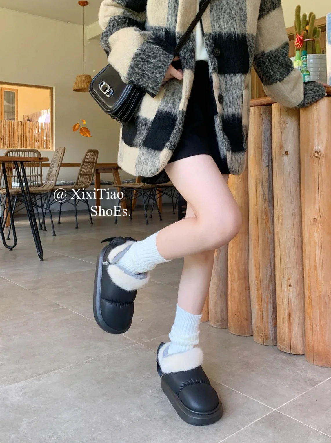 Women's Snow Boots Bow Knot Plush Lined