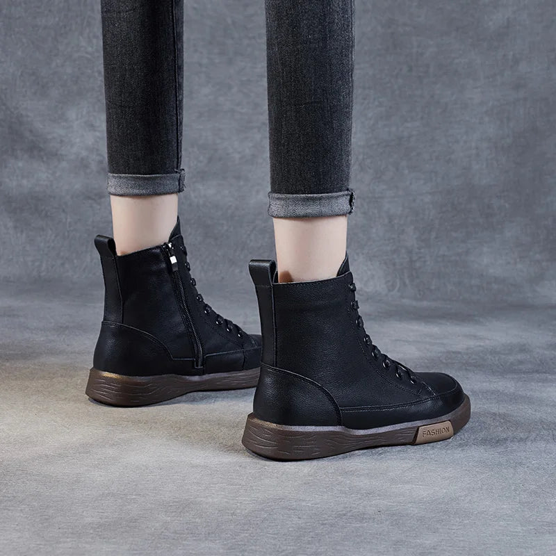 Crafted for Comfort DRKANOL Leather Ankle Boots