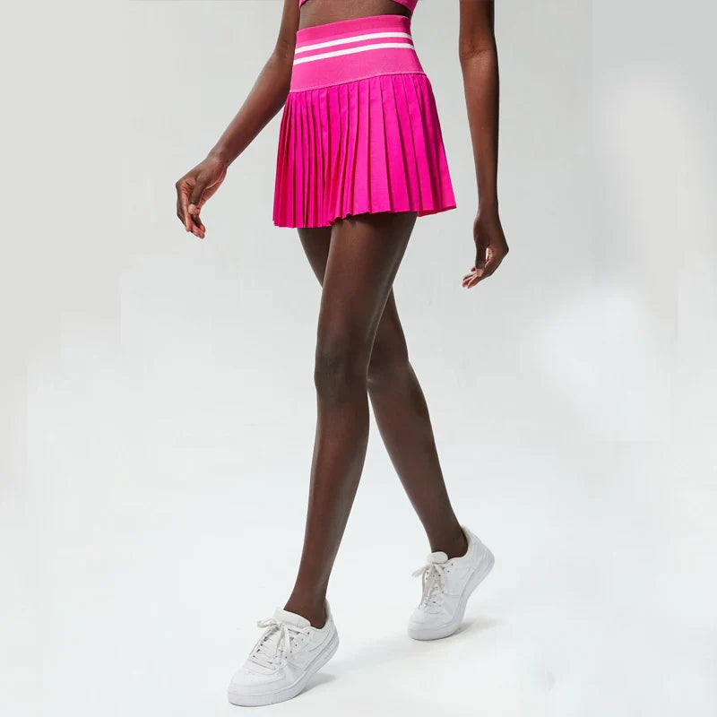 Women's Summer Sports Skort High Waisted Pleated 2 in 1
