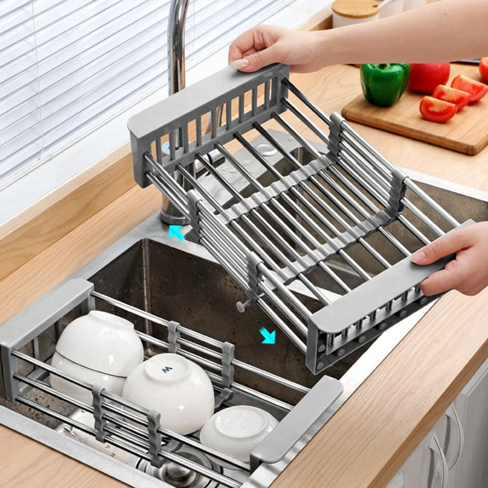 Stainless Steel Retractable Sink Drain Basket