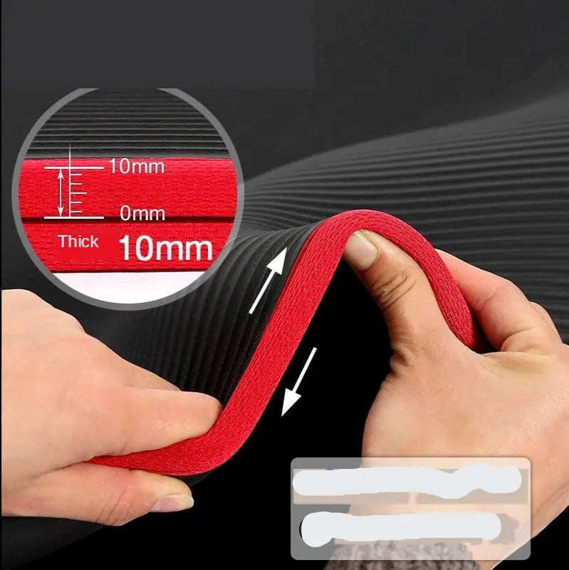 Thick Non Slip Yoga Mat with Bonus Bandage