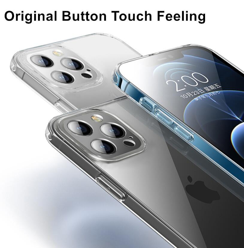 Ultra Thin Clear Soft Silicone Phone Case For iPhone 14 13 12 11 Pro Max XS X XR 7 8 Plus Mini Shockproof Protect Cover Crystal Clear Anti-Scratch Case Protect the Camera Lens Shockproof Bumper Cover Phone Case
