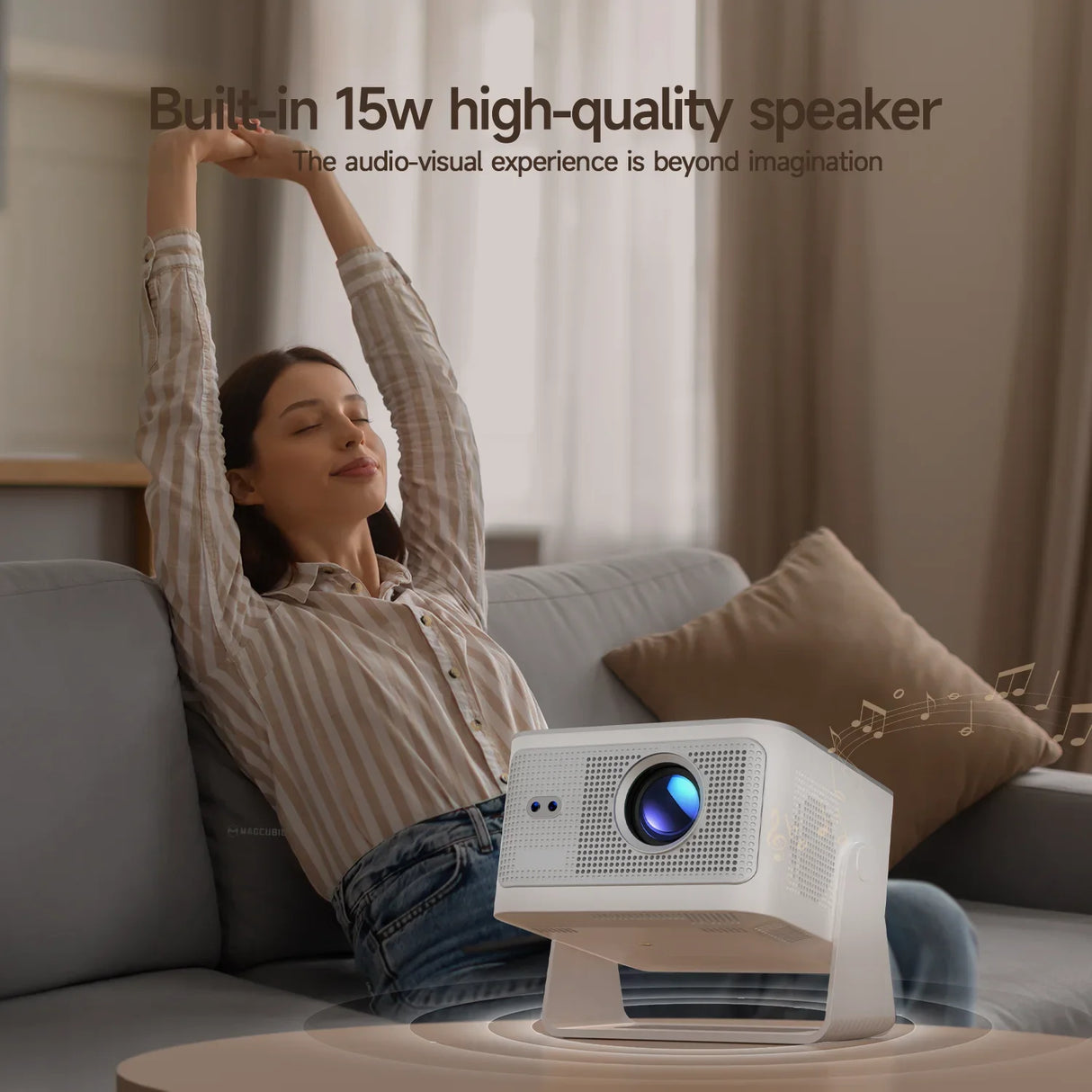 Magcubic HY350Max 900ANSI Android 14 Projector Auto Focus Projector Support 8K Native 1080P Wifi6 BT5.4 16G Allwinner H726 Portable Projector