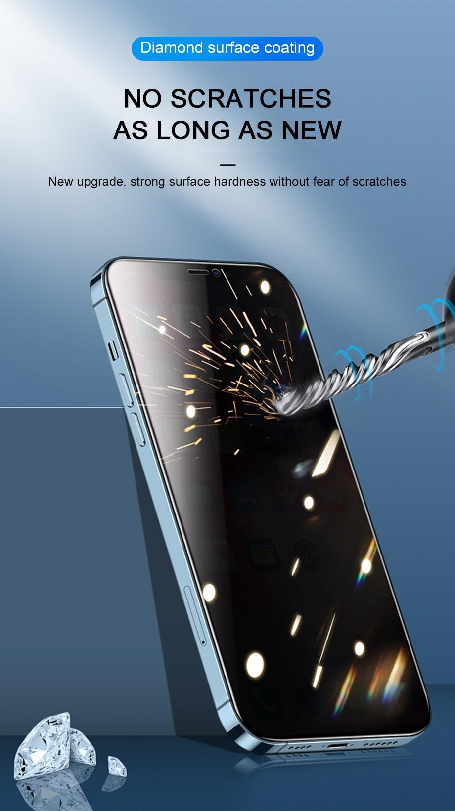 3PCS Privacy Protective Glass For iPhone 11 12 13 14 Pro Max Anti Spy Tempered Glass on iPhone Xs Max X XR Screen Protector Film Privacy Screen Protector for iPhone