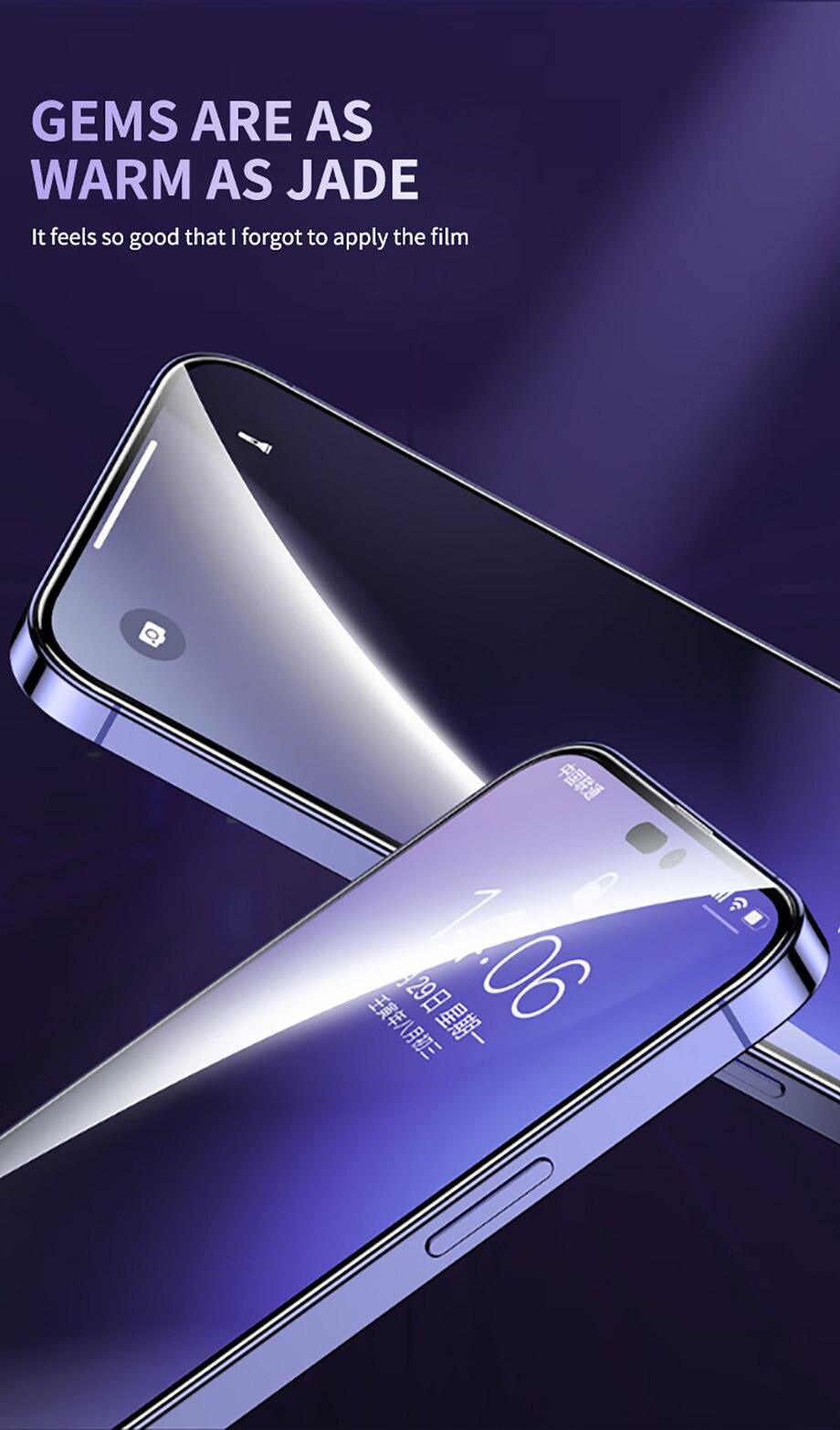 40D High Quality Full Cover Screen Protector For iPhone 14 13 12 11 PRO MAX Tempered Glass For Iphone XS XR X14 13 12 Mini Plus Tempered Glass Screen Protector Compatible For iPhone