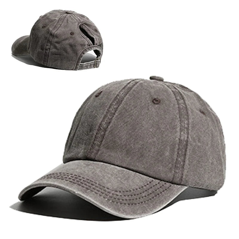 Distressed Ponytail Baseball Cap