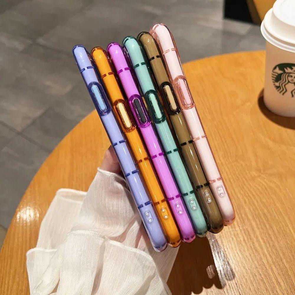 Luxury Fluorescence Phone Case For iPhone 13 14Pro Max 14 Plus Shockproof Clear Soft Silicone Cover Shockproof Thin Transparent Case Drop Protection for iPhone