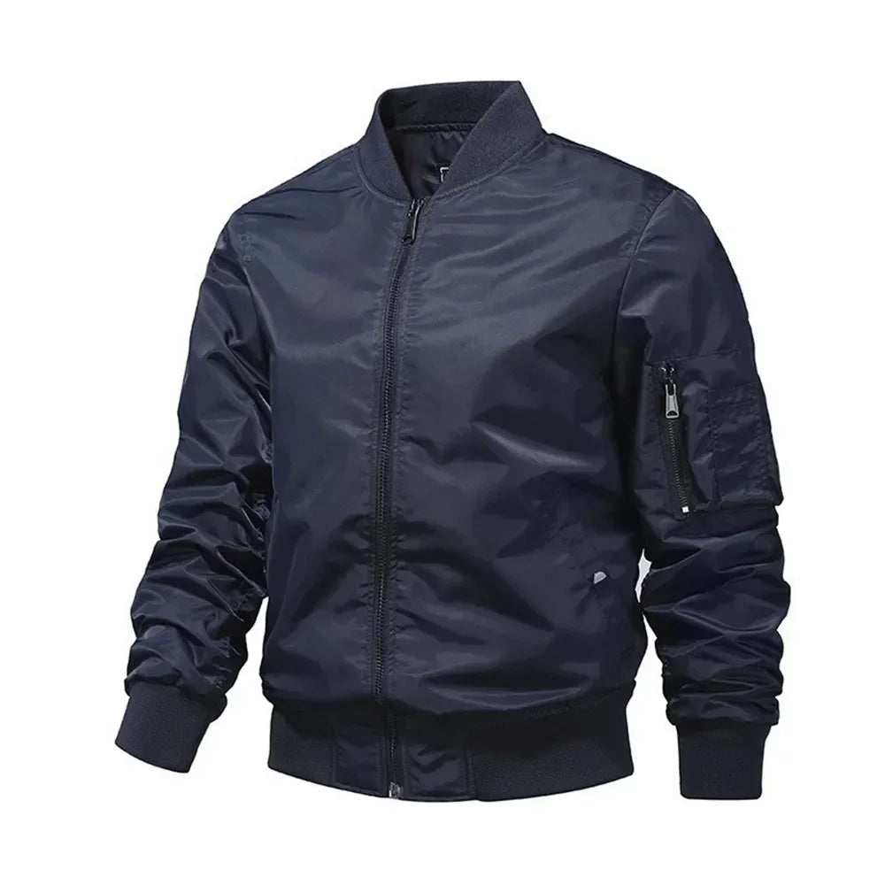 Versatile Men's Bomber Jacket Perfect for Spring Autumn