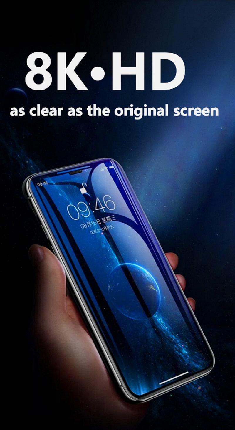 Edge to Edge Coverage Screen Protector for iPhone 14 Pro Max 12 13 Dust Free Phone Screen Protector Glass With Install Proof Without Bubbles