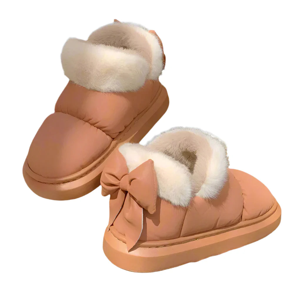 Women's Snow Boots Bow Knot Plush Lined