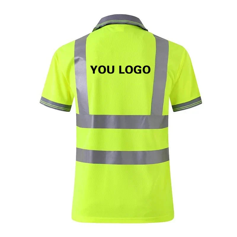 Men's Safety Vest Reflective Fluorescent Yellow Workwear