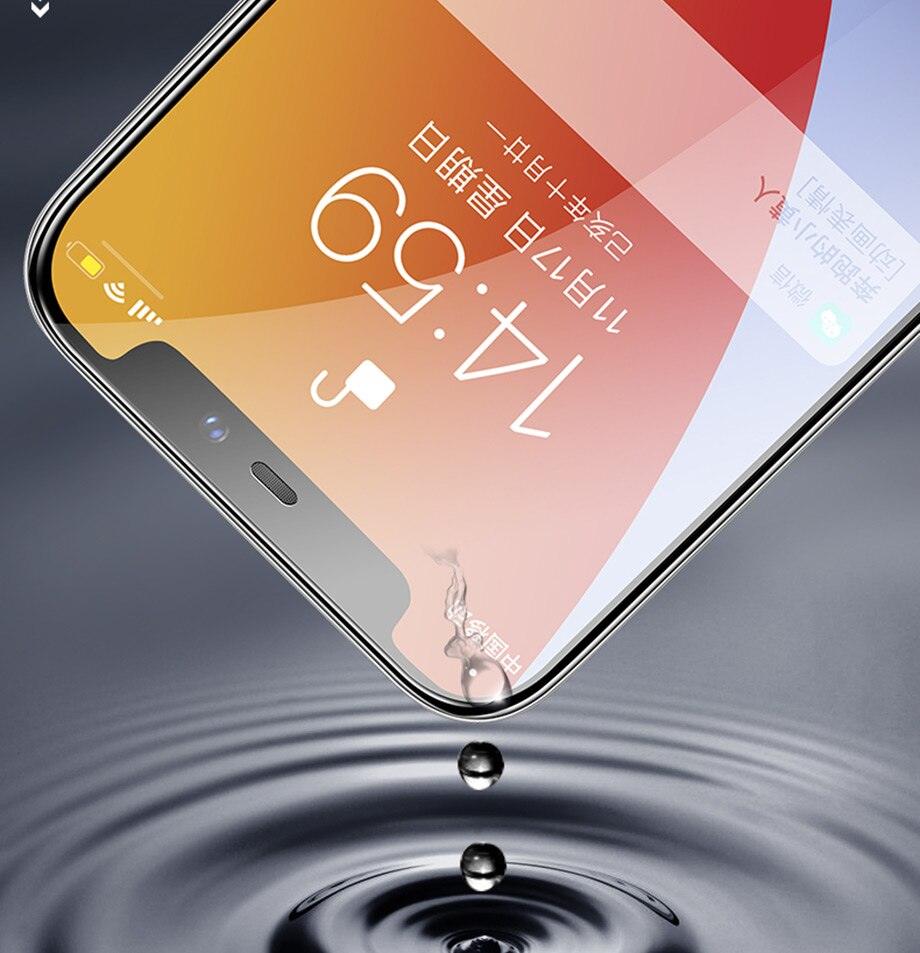 9D Full Cover Glass Screen Protector for IPhone 11 Pro Max 14 12 X s XS XR Tempered Glass on IPhone 13 Mini 7 8 6S Plus SE Film Tempered Glass Screen Protector Compatible for iPhone