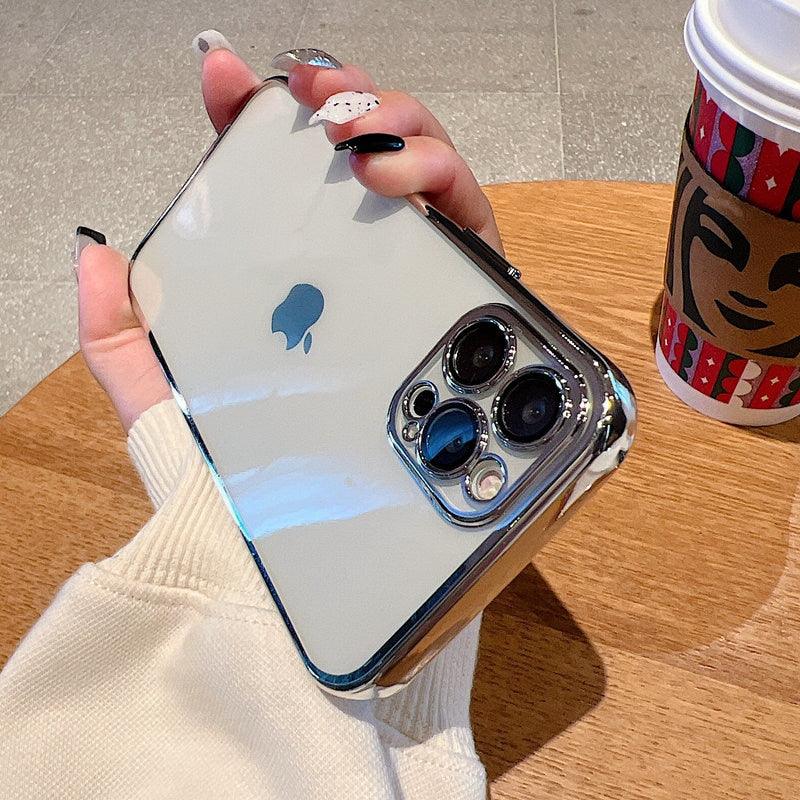 Luxury Square Transparent Case For iPhone 11 Pro Max Mini XR X XS Max 8 7 Plus Silicone Cover Protection Non-Yellowing Shockproof Phone Case for iPhone Elegant Transaprent Design For Iphone