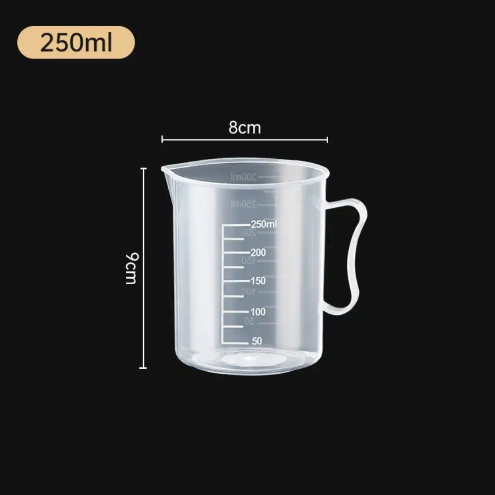 Large Clear Measuring Cup with Lid - Plastic, Graduated Scale, Kitchen & Lab Use