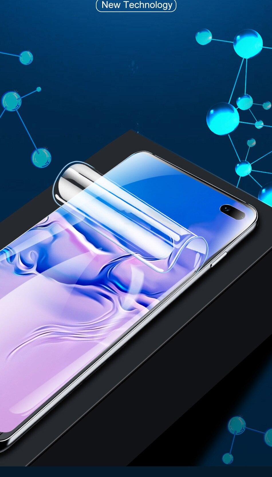 2PCS Hydrogel Silicone Screen Protector Full Glue Cover Sticker Film For iPhone 12 XS Max XR For iphone 13 X 7 8 6S 11 pro max Hydrogel Protective Film Transparent Soft Screen Protectors