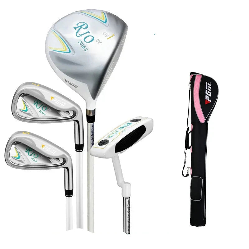 Women's 4-Piece Golf Club Set with Bag Irons Wood Driver Putter