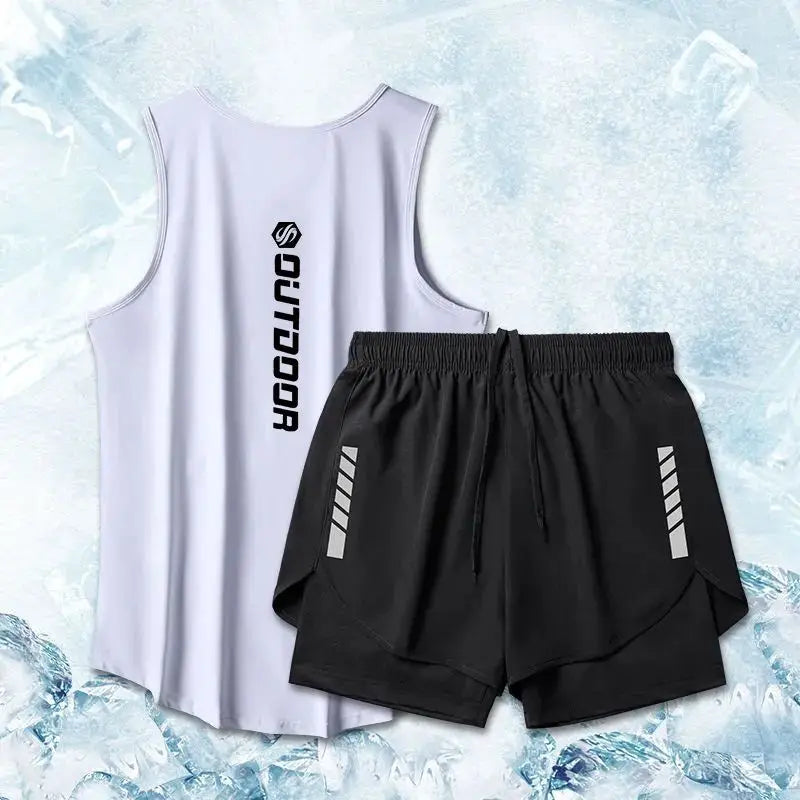 Men's Mesh Workout Set Perfect for Summer Runs