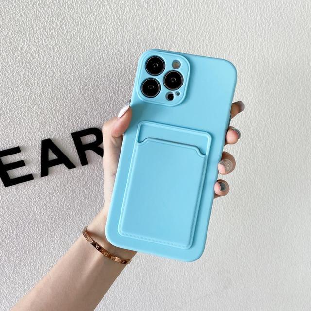 White Luxury Card Holder Phone Case for iPhone 13 12 Pro Wallet Soft Back Cover Shockproof Cute Protective Case for iPhone Cute Case With Card Holder