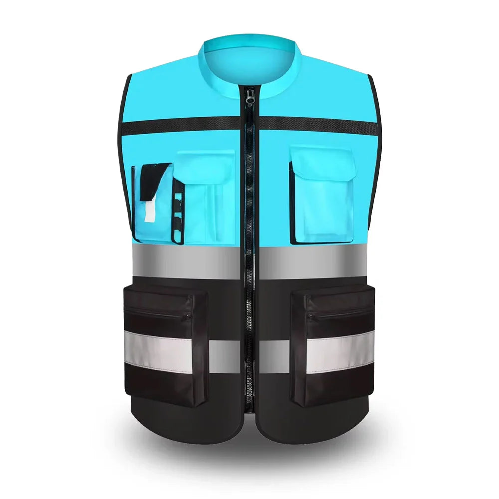 Dual Tone High Visibility Safety Vest with Multiple Pockets