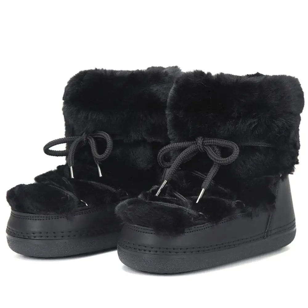 Stay Warm in Style Winter Fur Boots