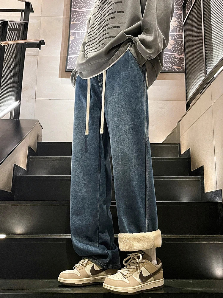 Cozy and Cool Fleece Lined Denim Pants