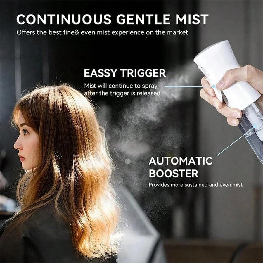 1-Pack (200ml) High-Pressure Continuous Fine Mist Spray Bottle — Hair Styling Tool; Suitable for Bathrooms, Bedrooms, Kitchens, Dressing Tables, Salons, and Barbershops; Travel Essential; Multi-Purpose Sprayer & Refillable