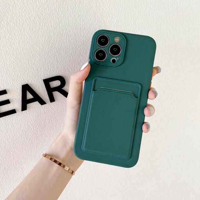 White Luxury Card Holder Phone Case for iPhone 13 12 Pro Wallet Soft Back Cover Shockproof Cute Protective Case for iPhone Cute Case With Card Holder