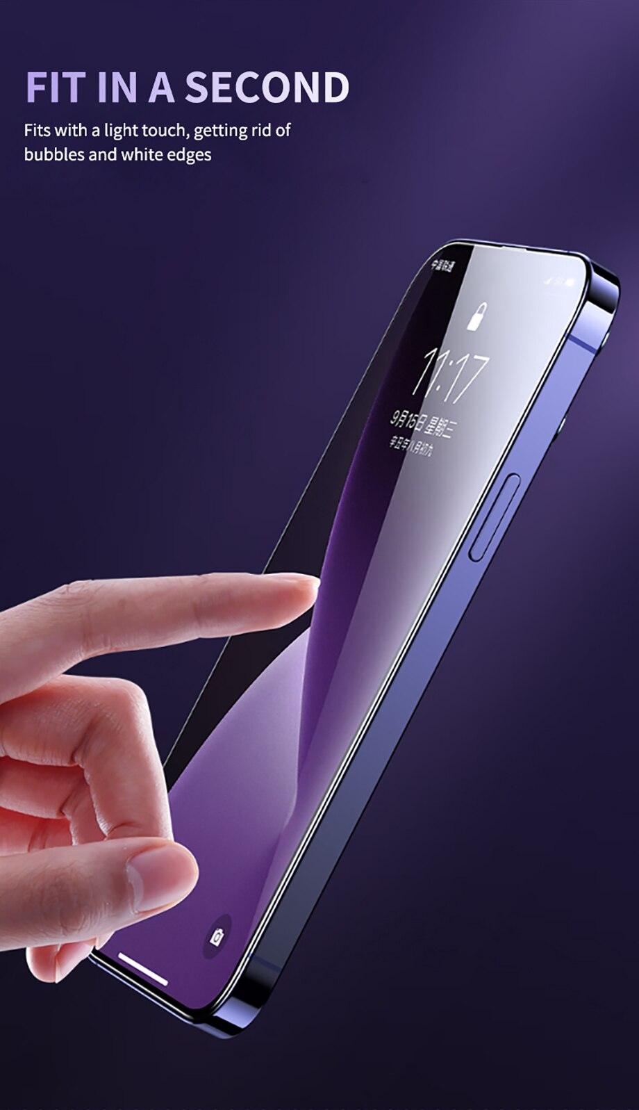40D High Quality Full Cover Screen Protector For iPhone 14 13 12 11 PRO MAX Tempered Glass For Iphone XS XR X14 13 12 Mini Plus Tempered Glass Screen Protector Compatible For iPhone