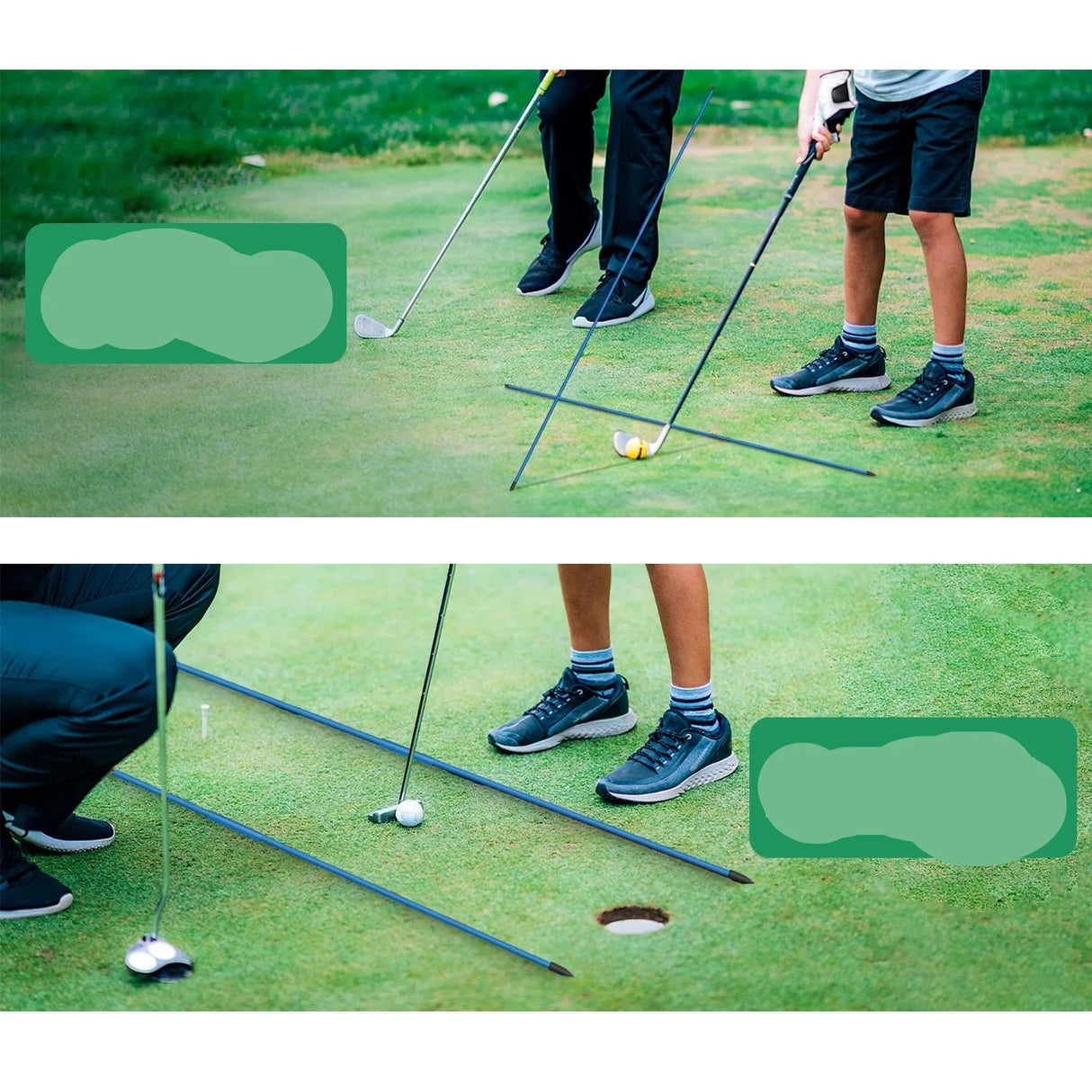 Collapsible Golf Training Rods with Case