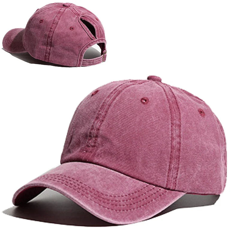 Distressed Ponytail Baseball Cap
