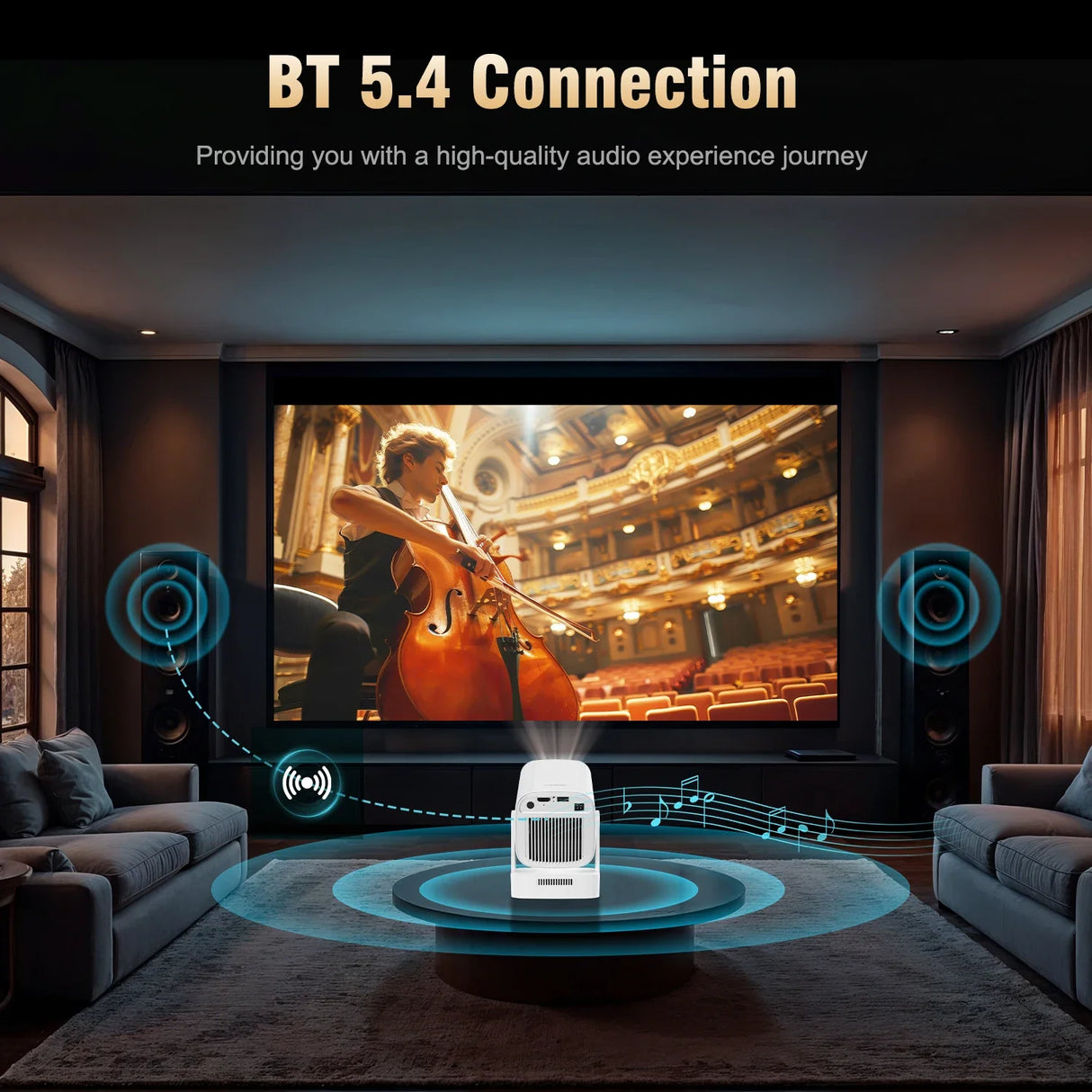 Magcubic HY310 Home Projector 1080P Mini Projector 4K AF Native 5W Speaker Air Mouse Voice Assistant Upgrated 330ANSI Android11
