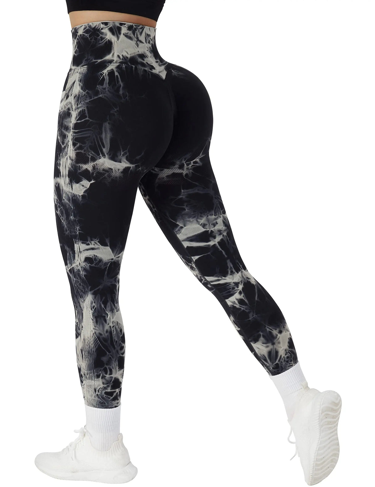 Seamless High Waisted Tie Dye Leggings for Yoga