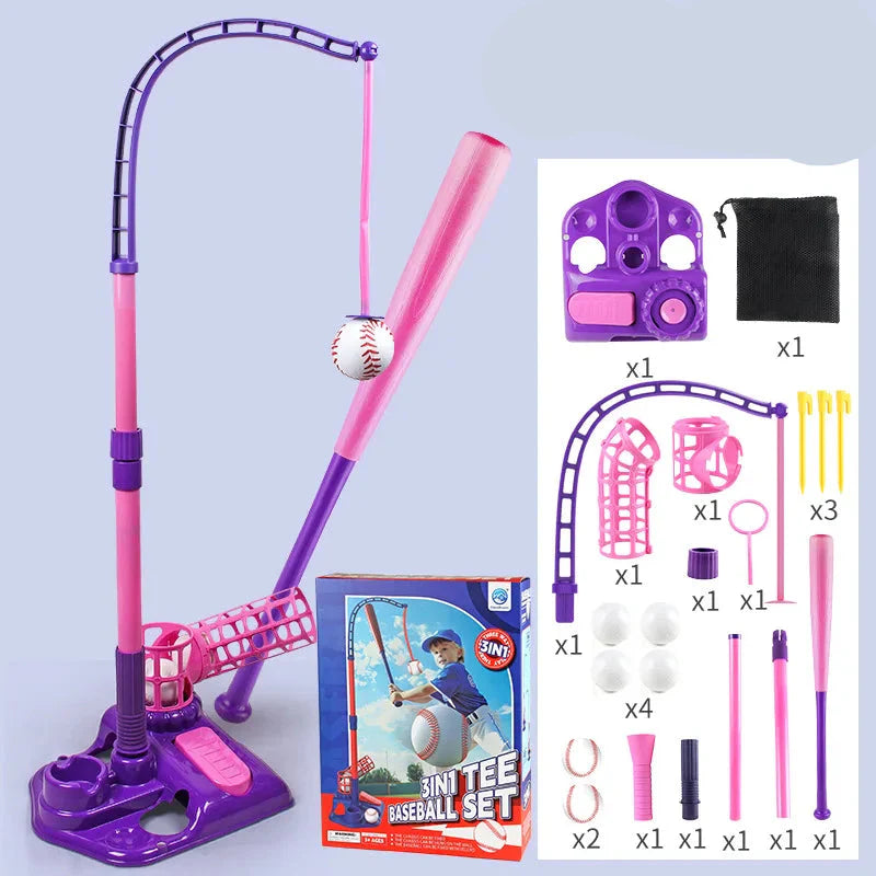 Kids 3 in 1 T Ball Set Perfect Gift for Indoor & Outdoor Play