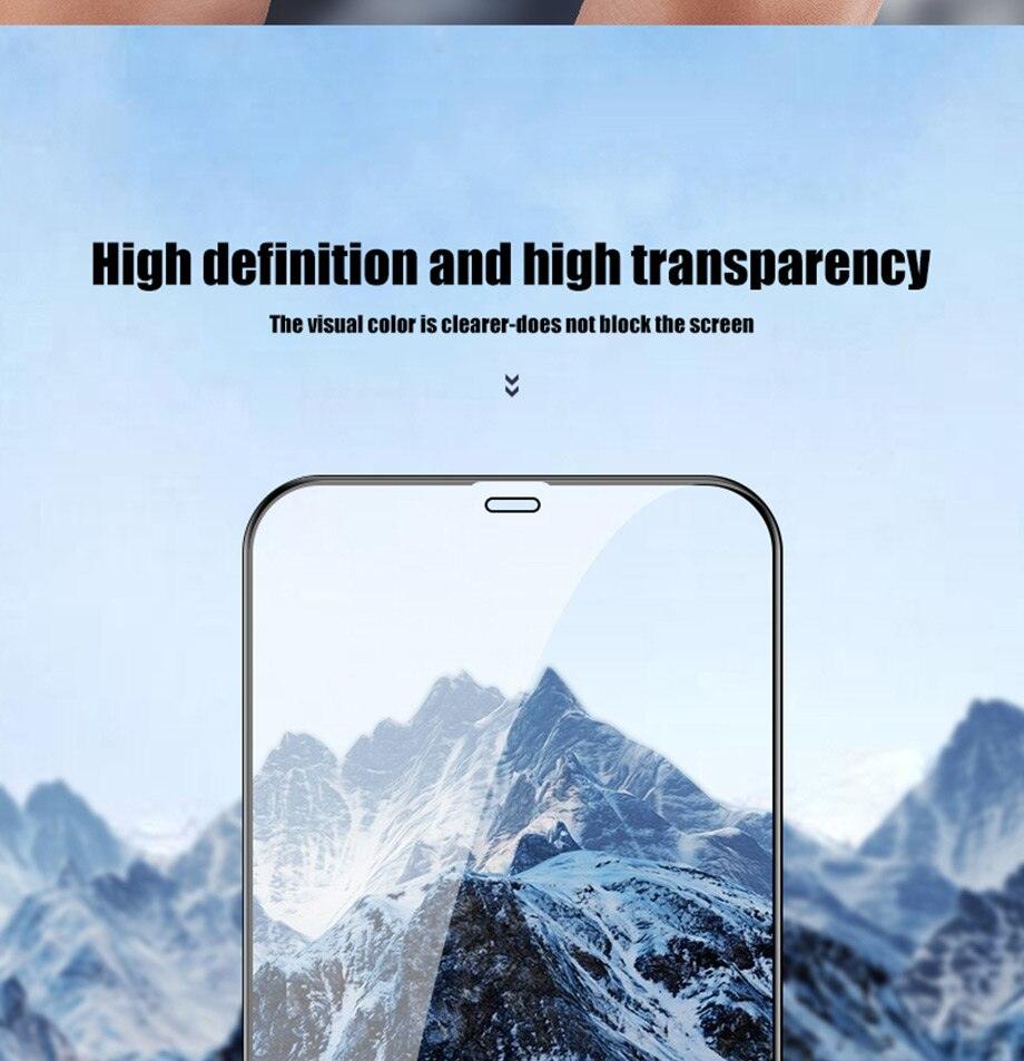 9D Full Cover Glass Screen Protector for IPhone 11 Pro Max 14 12 X s XS XR Tempered Glass on IPhone 13 Mini 7 8 6S Plus SE Film Tempered Glass Screen Protector Compatible for iPhone