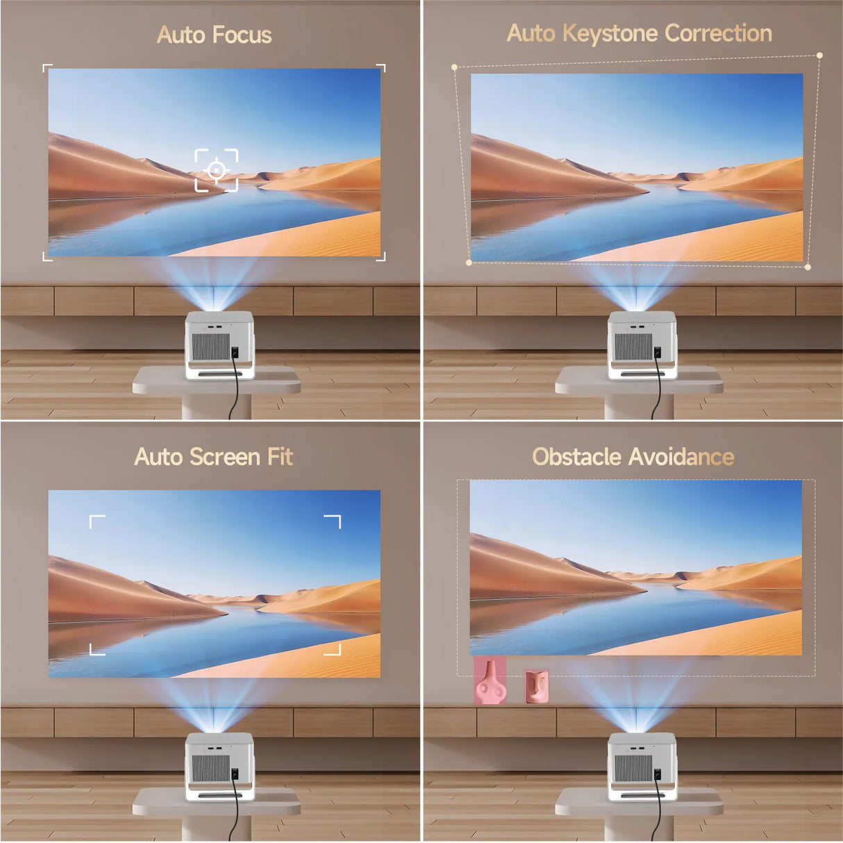 Magcubic HY350Max 900ANSI Android 14 Projector Auto Focus Projector Support 8K Native 1080P Wifi6 BT5.4 16G Allwinner H726 Portable Projector