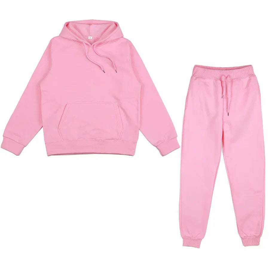 Women's 2-Piece Fleece Sweat suit Sets Perfect for Jogging