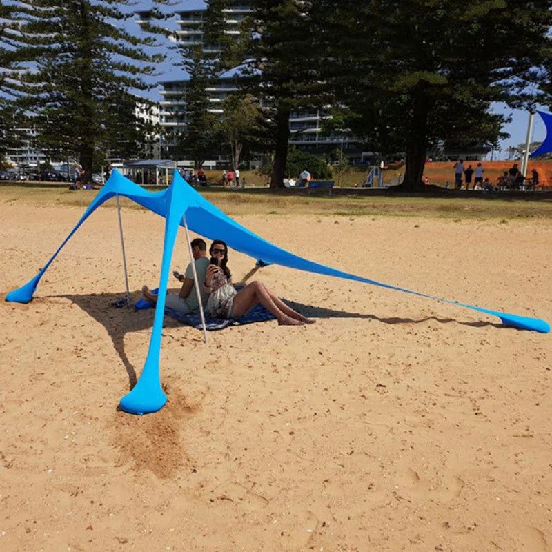 Windproof UPF50+ Beach Canopy with Tents