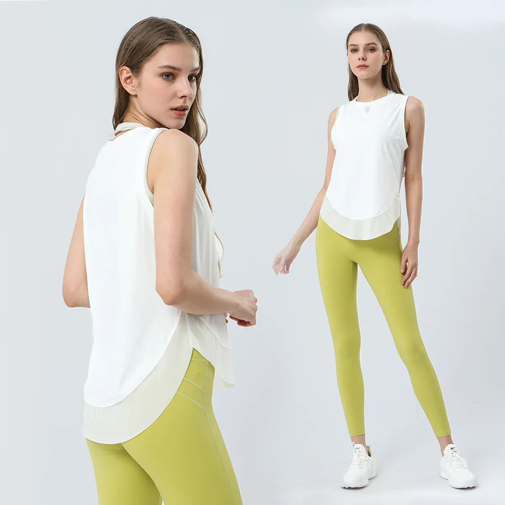 Summer Cool Breathable Mesh Yoga Tank